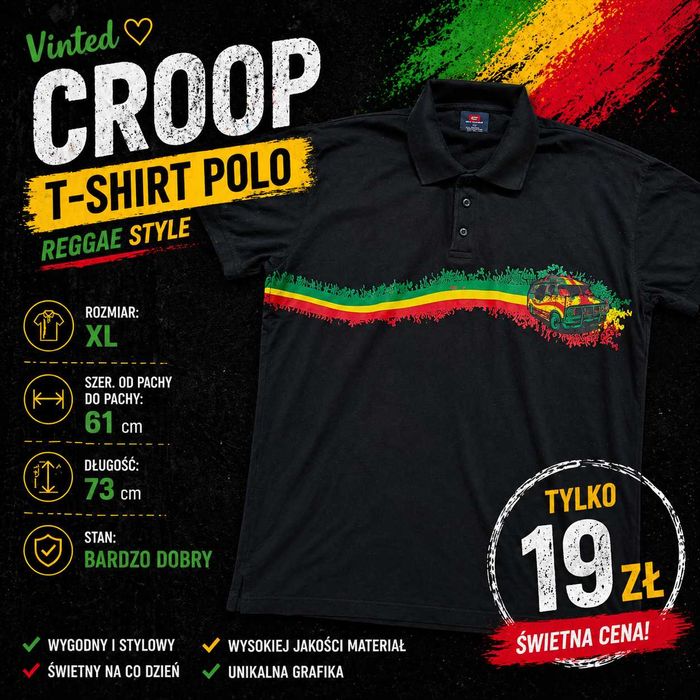 Croop , polo koszulka wakacje Reggae xl