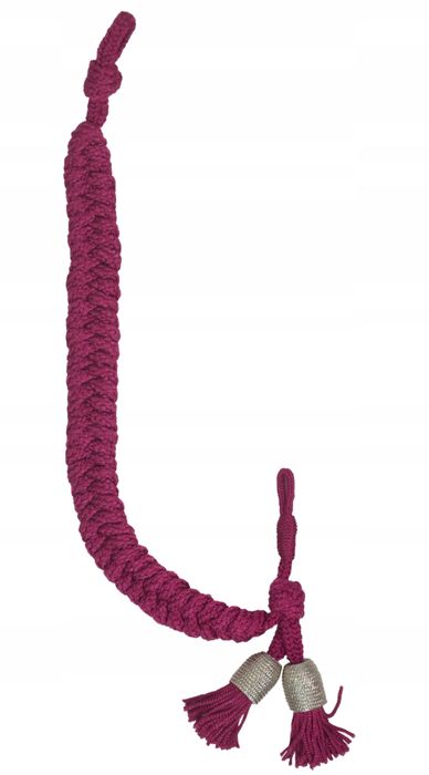 Sznur wyróżniający z 2 chwostami amarantowy, galowy nowy