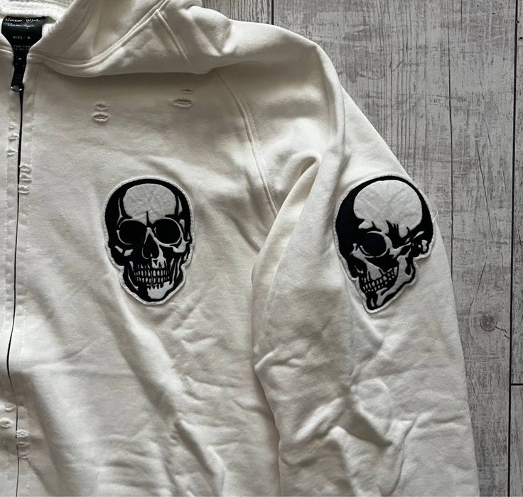 Худи Number Nine 04SS Skull Zip Hoodie