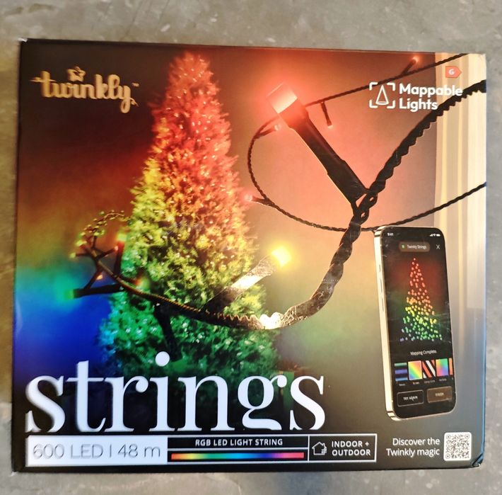 Lampki choinkowe smart Twinkly Strings  RGB 600 Led 48m