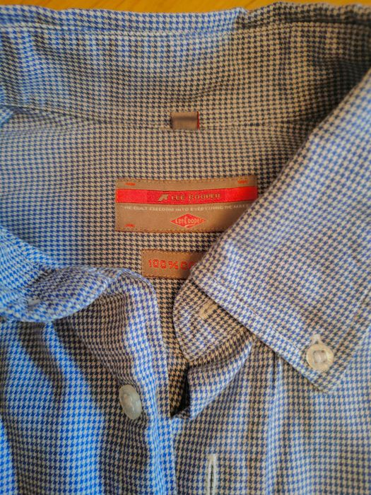 Męska koszula, niebieska Lee Cooper, Oryginalna, casual