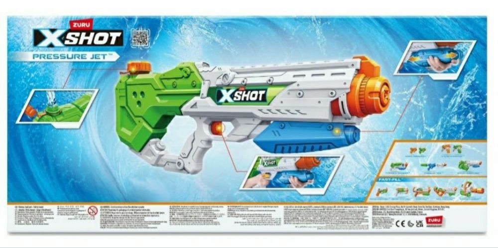 2szt X-shot Water Warfare Pressure Jet Water Blaster, 10.5m