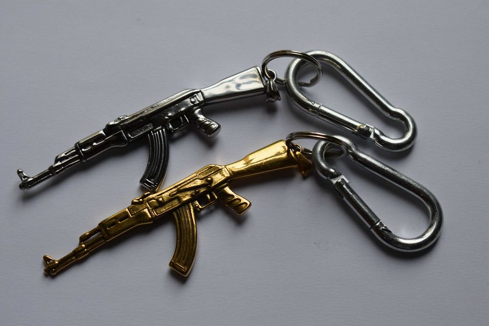 złoty karabinek ak47 stal chirurgiczna 316 l