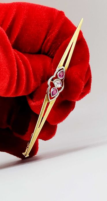 Złota broszka Bliski Wschód/ 18 k