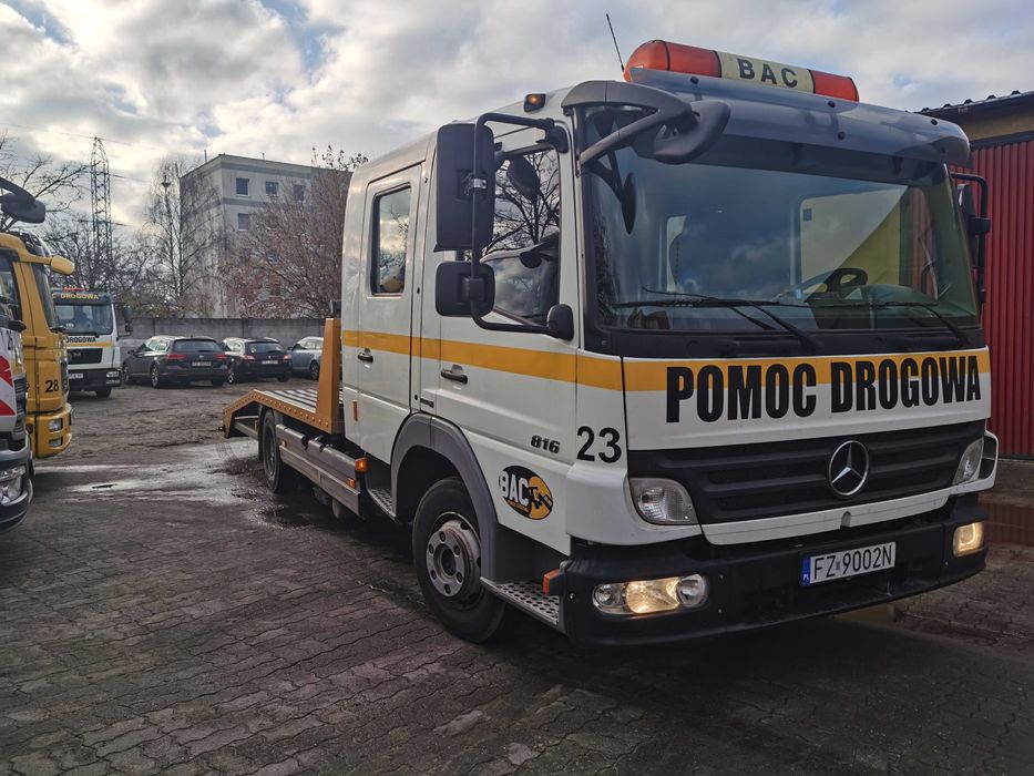 Mercedes Atego 816 laweta podwójna kabina