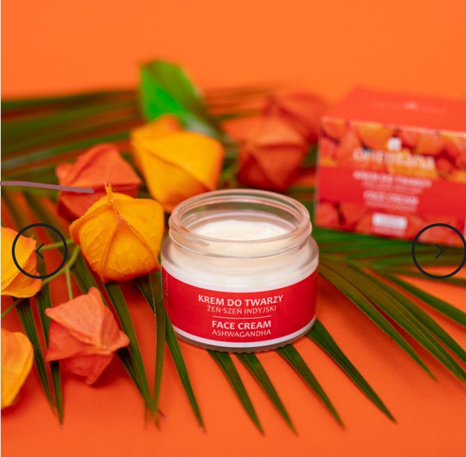 Orientana Krem do twarzy Ashwagandha żeń-szeń indyjski, 40 g