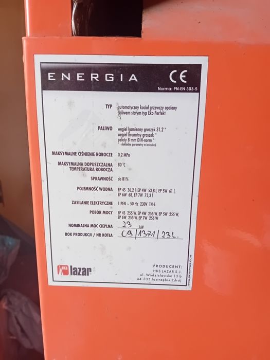 Części kotła na pelet 23 kw