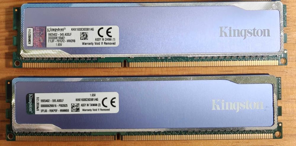 Memória RAM Kingston HyperX Blu 8GB (2x4GB) DDR3 1600MHz CL9