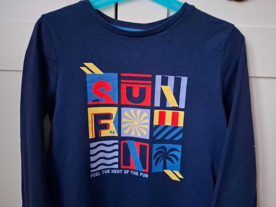 Komplet r.122/128 H&M Okaidi Next spodnie dresowe Slim Fit r.128