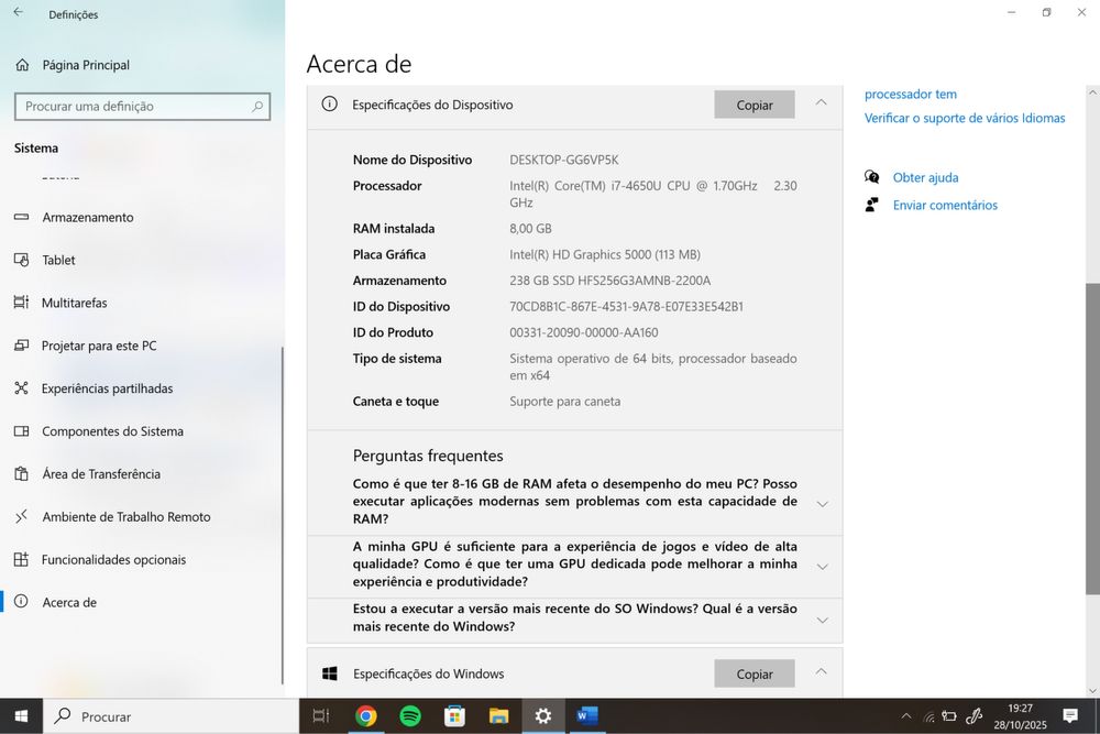 Surface Pro 3 8GB RAM/ 238GB SSD