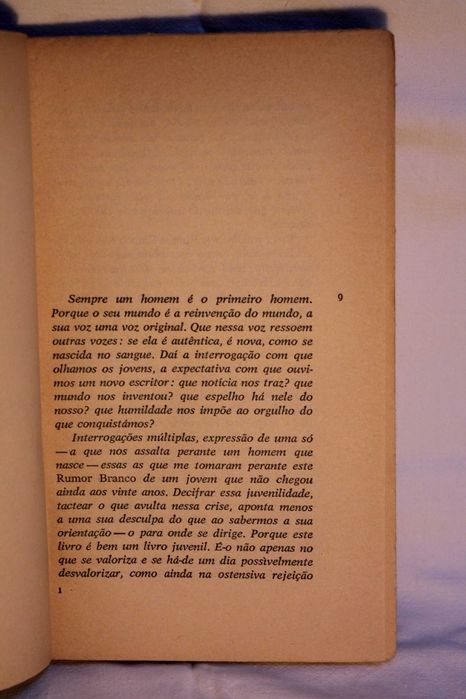 1ª edição de "Rumor Branco" (1962), de Almeida Faria