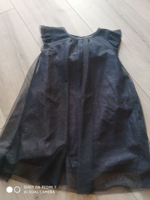 Sukienka świąteczna błyszcząca dziewczęca