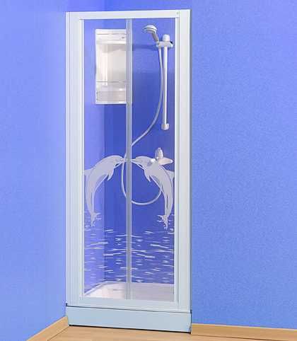 Porta de Duche - 2 folhas c/ Golfinhos