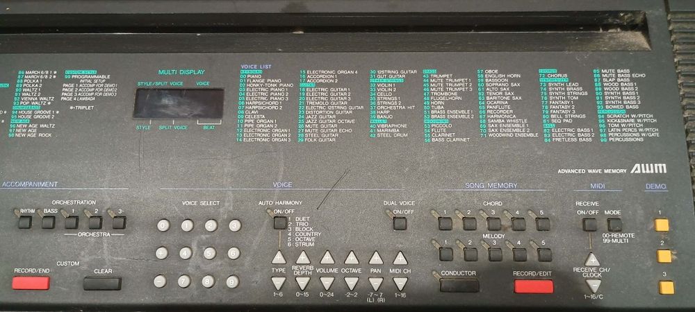 Yamaha PSR-500 uszkodzony, nie uruchamia się, na części w całości