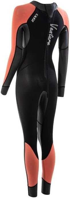 Fato de Surf Zone3 Venture Back Zip laranja/preto - novo