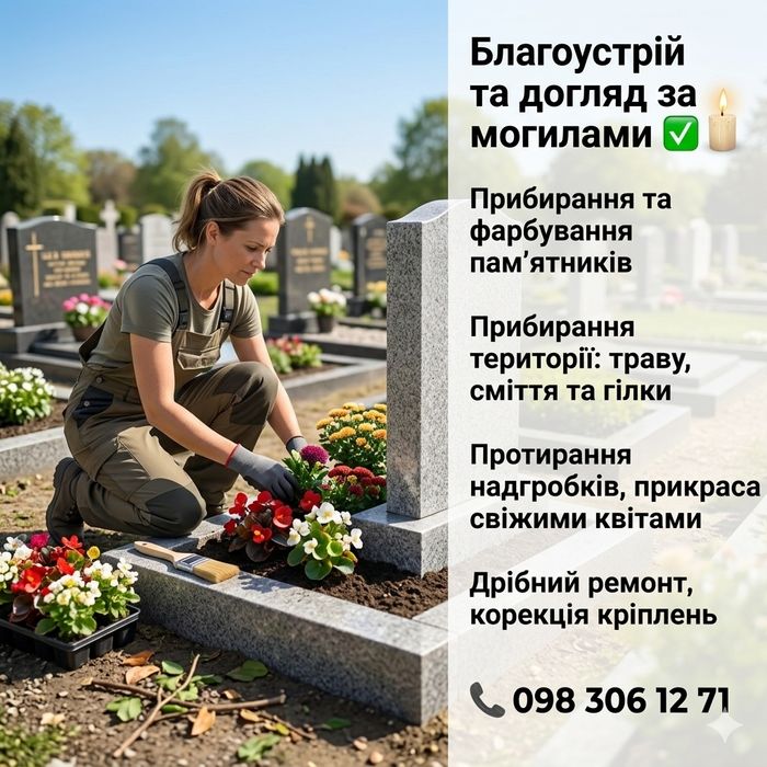 Догляд за могилами на Сурско-Литовському кладовищі з турботою Дніпро