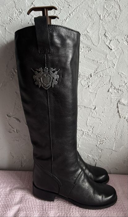 Givenchy czarne skórzane kozaki 35