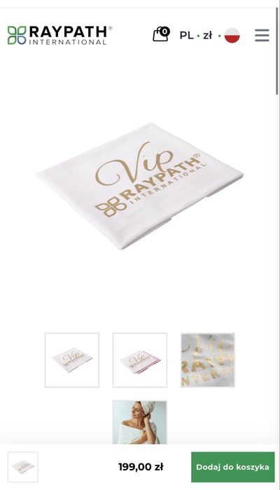 Raypath recznik bialy VIP