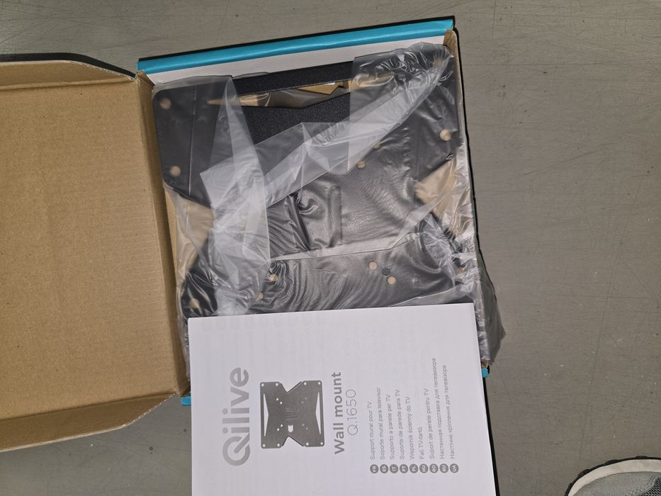 Suporte TV NOVO na caixa Qilive até 25kg