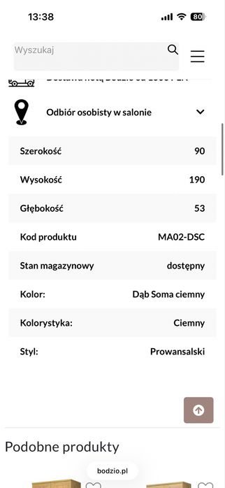 Szafa i komoda bodzio