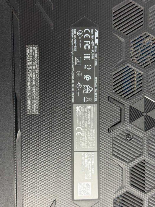 ASUS TUF A17 FX70 Ryzen 7 4800H GTX 1660Ti 16ram ssd 512 120hz