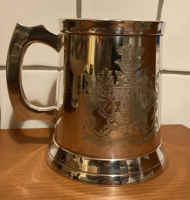 Taça de vinho em PRATA SHEFFIELD do séc.18 com brasão do Rei Jorge lll