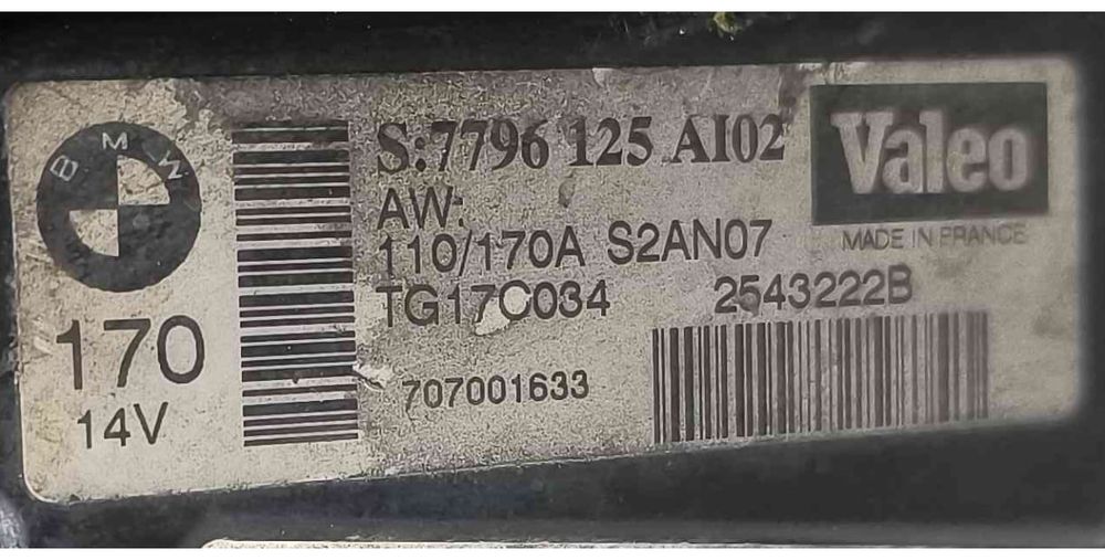 Alternador 7796125A102 - BMW X5