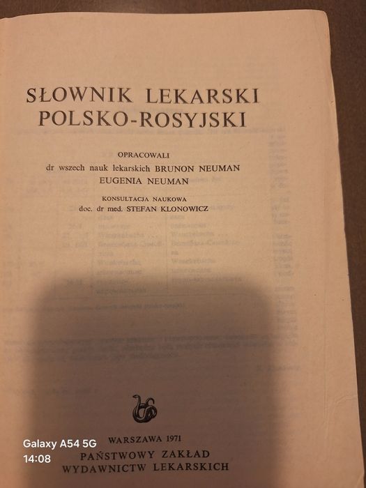 Słownik Lekarski Polsko -Rosyjski