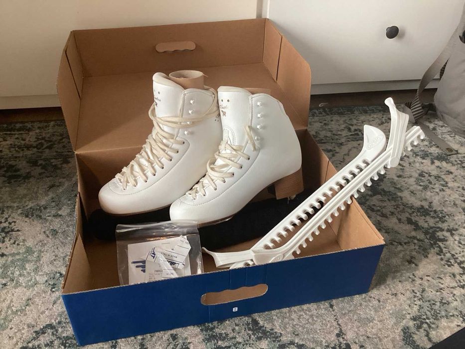 zestaw łyżwy figurowe RISPORT ELECTRA idealny stan, rozmiar 38