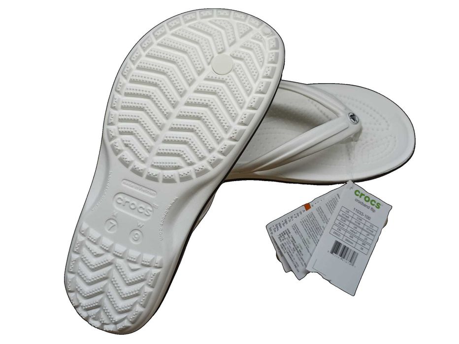 NOWE Klapki JAPONKI CROCS męskie damskie unisex na basen BIAŁE R 39/40