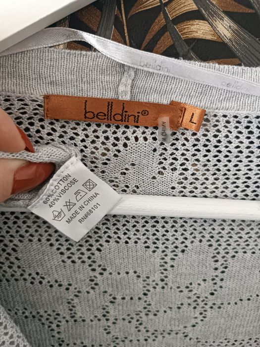 Kardigan damski ażurowy