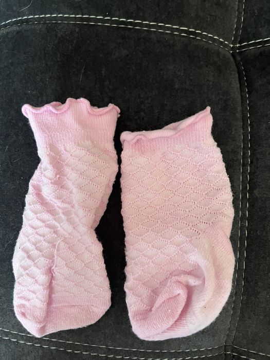 Różowe skarpetki niemowlęce r.74/80