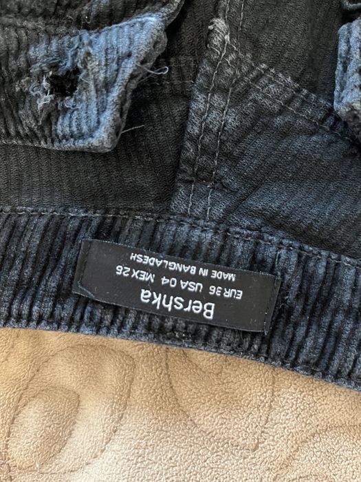 spodnie sztruksowe wysoki stan Bershka rozm S