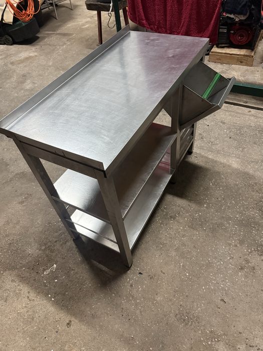 Bancada inox, gaveta café