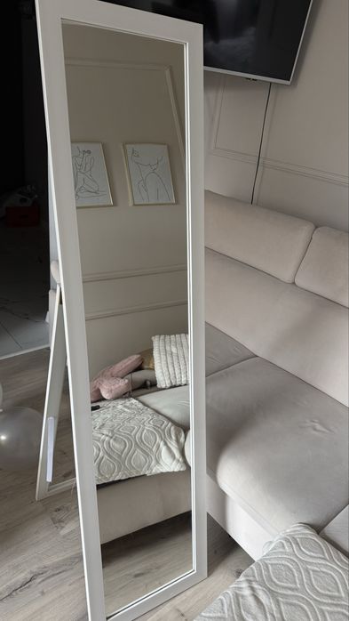 Lustro stojace AGATA meble białe do garderoby