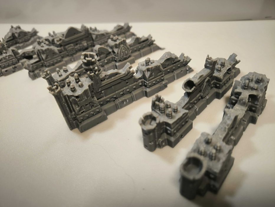 Małe zrujnowane murki SCI-FI Zestaw RPG Diorama Makieta Wargaming