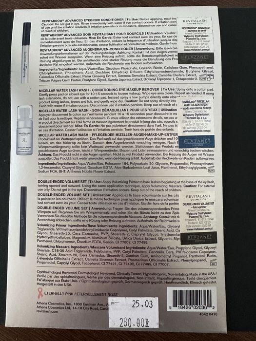 Zestaw Revitalash (Revitabrow, Waterlash, Mascara i Primer)