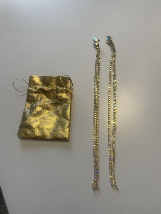 Bardzo dlugie kolczyki nowe 32 cm