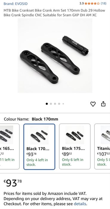 Pedaleiro MTB aluminio 170mm novo