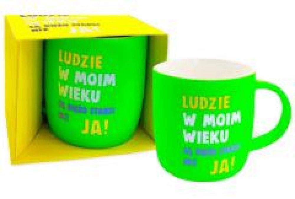 Kubek neonowy Ludzie w moim wieku oprawa: pudełko