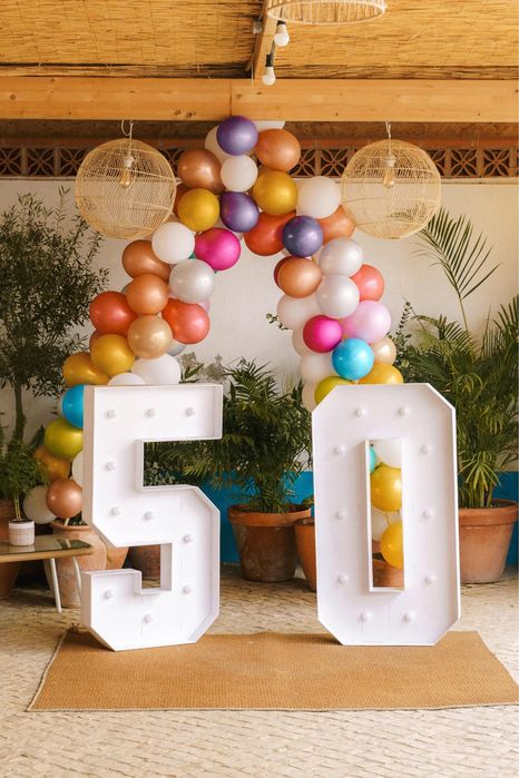 50 - luzes número aniversário