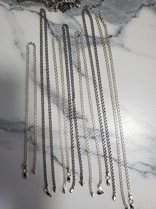 Цепочки бисмарк 925 проба 4-4.5 мм