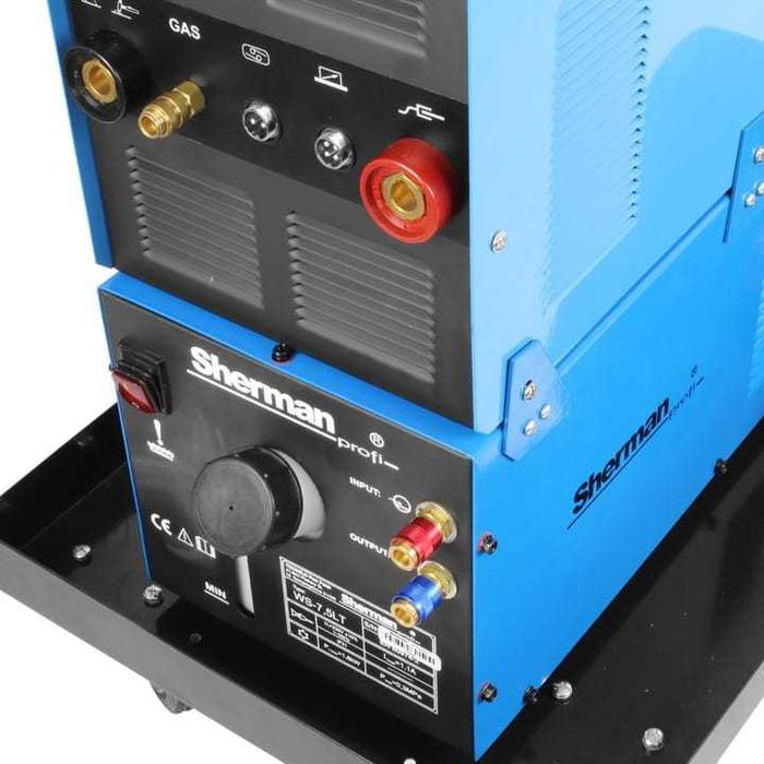 Máquina soldar Sherman TIG 320 CA/CC Pulsado + refrigerador + carrinho