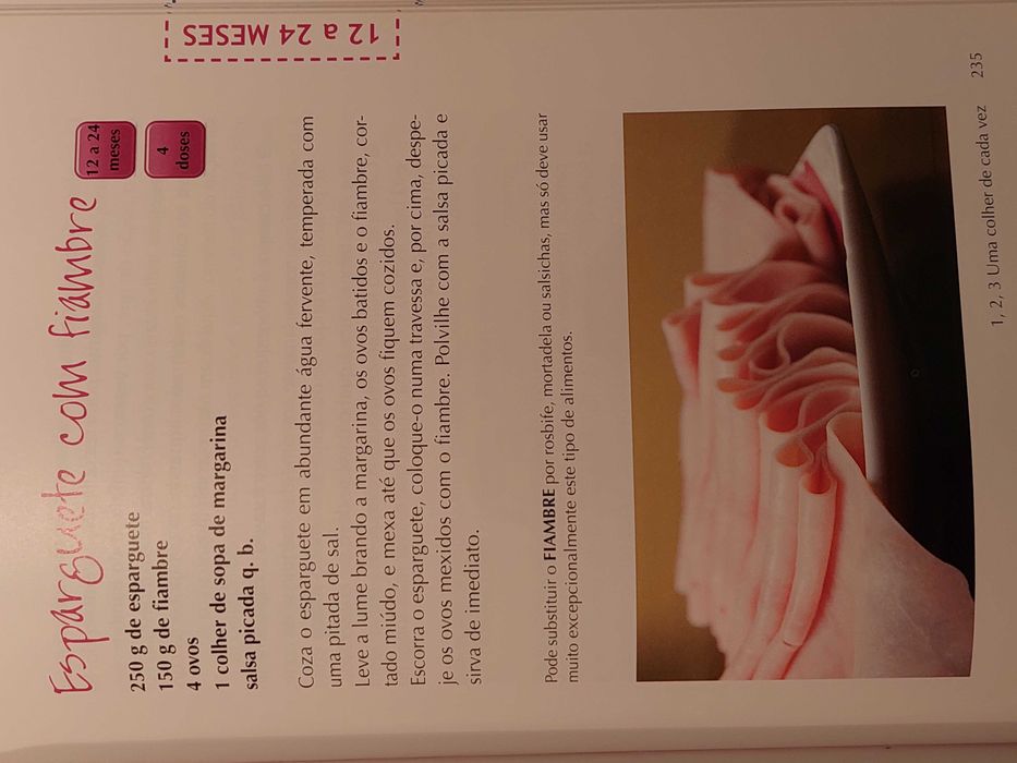 Livro de receitas para bébés - 1, 2, 3 uma colher de cada vez