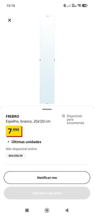 2 espelhos por 10€