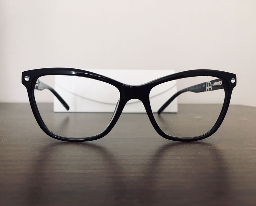 Okulary Ana Hickmann czarne oprawki zerówki kocie