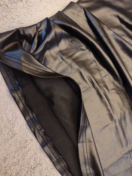 Шкіряна блуза Топ Гольфіком Майка Футболка Кожа Стиль L-XL з горлом