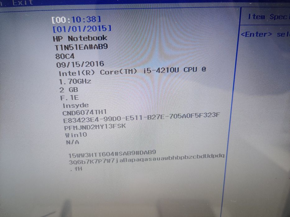 Portátil HP 15-ac106np peças