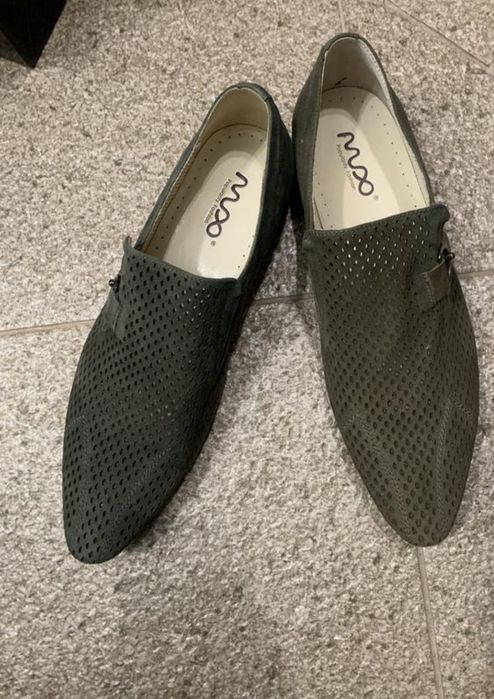 Нові туфлі чоловічі з натуральної замші з перфорацією р.44