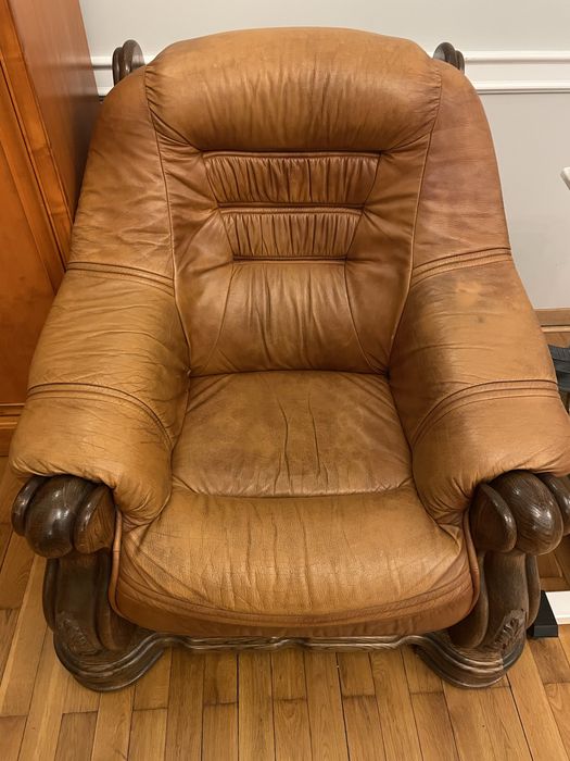 Kanapa Skórzana Kler Dąb